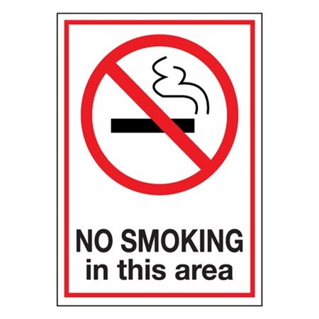 No Smoking in This Area -Decal